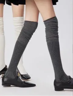 グレイル　リブ切り替えニーハイソックス　sda166