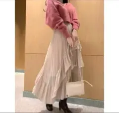 snidel シアーボリュームプリーツスカート