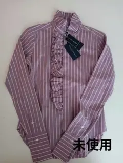 新品未使用RALPH LAUREN　レディースブラウスフリルシャツ ストライプ