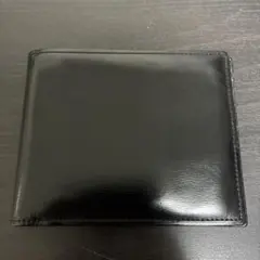 #1170 LANVIN レザー二つ折り財布 ブラック 財布