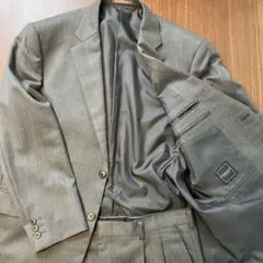 【美品 3L】ファラゴ メンズスーツ セットアップ グレー ストライプのサムネイル