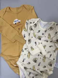 プーさん柄と車柄 ロンパース