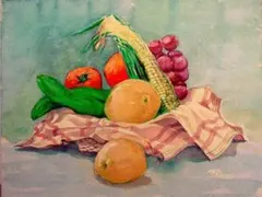 ★美瑛のポプラとイモ畑・谷村一男作・肉筆油彩画・4つ切・新品額付★ 絵画の通販、購入ならFROM ARTIST/作品名：美瑛 いも畑とポプラ/作家名
