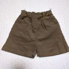 ブラウン コーデュロイ ショートパンツ
