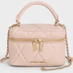 Arwen アルウェン キルトトップハンドルバニティバッグ