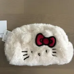 新品未使用　H&M Hello Kitty ファーポーチ ホワイト