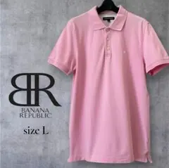 バナナリパブリック ポロシャツ L ピンク メンズ 半袖