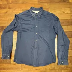 BEAUTY&YOUTH ネイビー ボタン長袖シャツ M