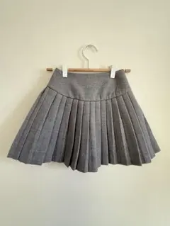 GRL インパン裏地付プリーツ切り替えミニスカート　グレー　ai145