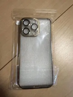 iPhone16PRO 用　ゴールドクリアケース