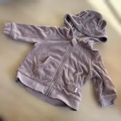 茶色フード付きパーカー