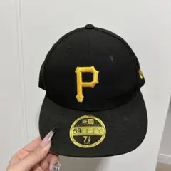 New Era 59FIFTY キャップ 黒/黄 7 1/8