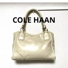 COLE HAAN/ハンドバッグ/レザー/ホワイト/19×29×9