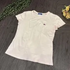 BURBERRY BLUE LABEL ロゴ刺繍 半袖Tシャツ ピンク 38のサムネイル