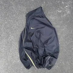 00s nike 短丈 nylon jacket y2k テック系 人気 黒×金