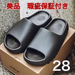高品質イージー風 スライドサンダル スリッポン ブラック オニキス 厚底　28