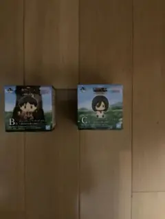一番くじ 進撃の巨人 ちょこのっこフィギュア B賞 エレン C賞 ミカサ