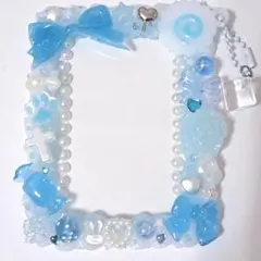 ホイップデコ　トレカケース　水色　青　なるとまき　B8 【6wd001】