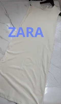 ZARA ノースリーブワンピース アイボリー Sサイズのサムネイル
