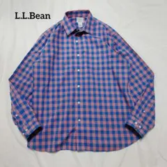美品✨️L.L.Bean　チェックシャツ　長袖　メンズ　ゆったり　大きめ　L