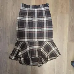 チェック　マーメイドスカート