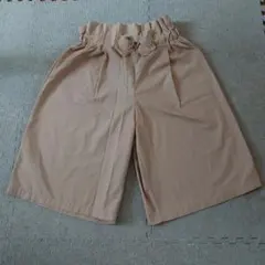 ベージュ リボン付きキュロット