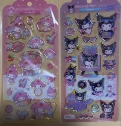 正規品　サンリオドロップジェリーシール　2枚セット　マイメロ＆クロミ