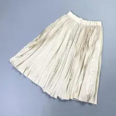 ハイアリン アコーディオンプリーツスカート ホワイト サイズ38*ND1362