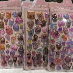 新品　ラブブ　立体シール　3枚セット⑬