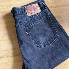 90s Levi's 501ブラックデニム黒USAW30L34のサムネイル