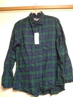 タグ付新品　UNIQLO　ユニクロ　 ネイビー チェックシャツ M