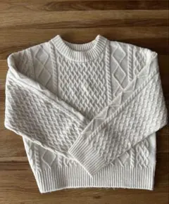 【美品】ケーブルニット 長袖セーター