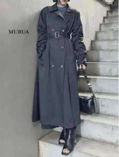 MURUA ドッキングトレンチコート ブラック 完売品