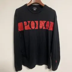 POLO RALPH LAUREN 長袖カットソー 黒/赤 M