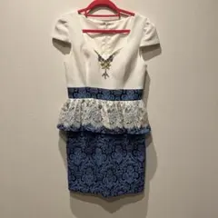 Jewelsレース付きペプラムナイトドレス