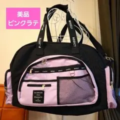 美品　Pink Latte ボストンバッグ ブラック・パ－プル　ピンクラテのサムネイル