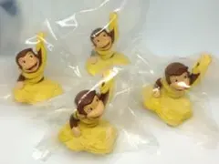 Gacha おさるのジョージ まみれる Fig. スパゲッティまみれ 4個