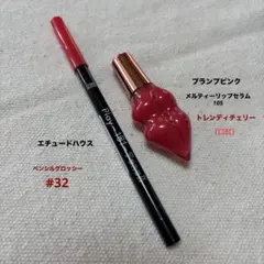 エチュードハウス♡プレイ101ペンシル&プランプピンクリップセラム口紅セットのサムネイル