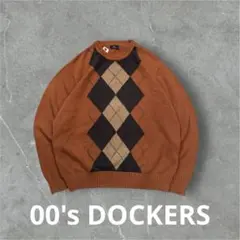 00's DOCKERS "Argyle cotton sweater "