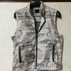 迷彩風柄 軽量ベスト ジッパー付き