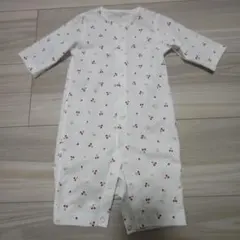 赤ちゃんの城 長袖長足ボディオール 70 チェリー 日本製