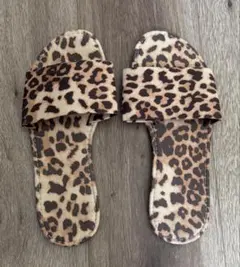 ヒョウ柄スライドサンダル サイズ24.5
