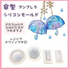 シリコンモールド 傘 アンブレラ 立体 ハンド メイド レジン モールド
