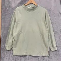 【L2132】 Eddie Bauer モックネックロンT サイズS グリーン