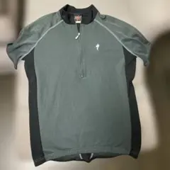 メンズSpecialized ハーフジップ Tシャツ M グレー/ブラック
