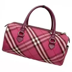 y2k❤️ BURBERRY BLUE LABEL チェック柄 ドラム型 バッグ