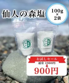 仙人の森塩 100g×120個 天然塩 海洋深層水 仙人の森塩 100g×3袋 富山湾海洋深層水使用 - メルカリ