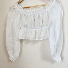 【Heather】 2wayシャーリングブラウス