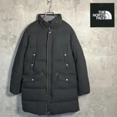 ザノースフェイス　希少デザイン　ダウンジャケット　ダウン　グレー　メンズM