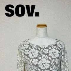 sov. ソブ ワンピース 七分袖 レース レディース